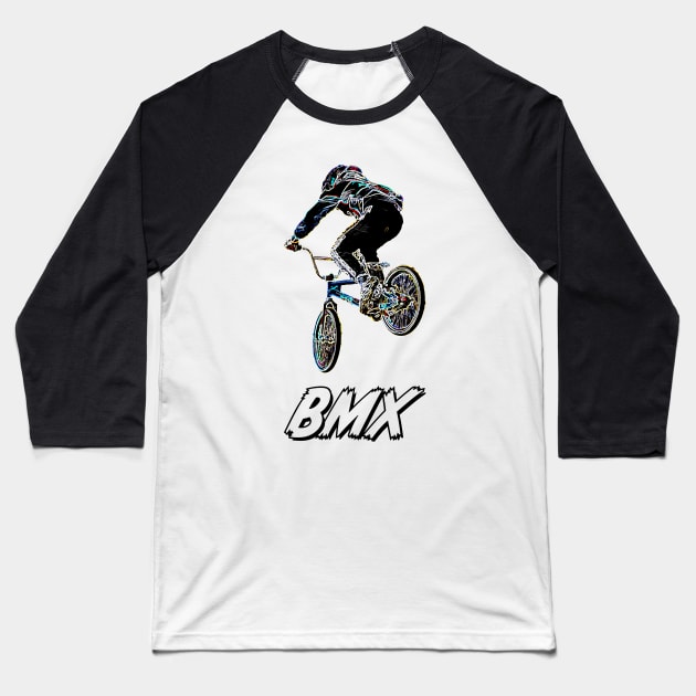 bmx Baseball T-Shirt by rickylabellevie